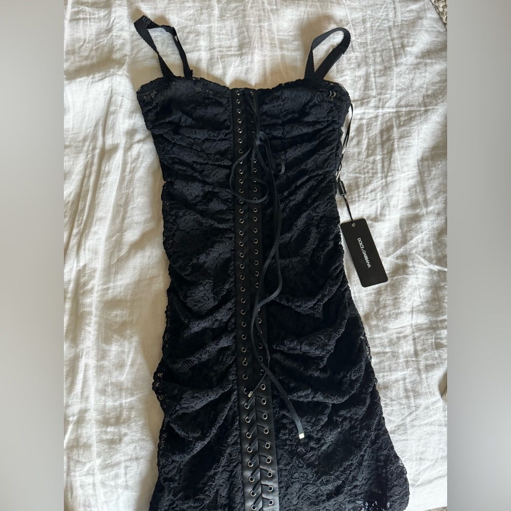 Dolce gabanna black mini dress brand new with tags.